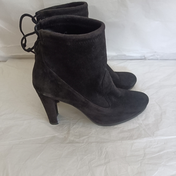 Stuart Weitzman Short sock black boots size 7M suede - Picture 11 of 16